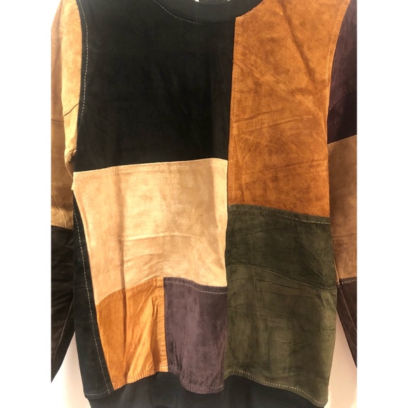 ASOS Milk it vintage 70’s patchwork suede sweater - Picture 5 of 7